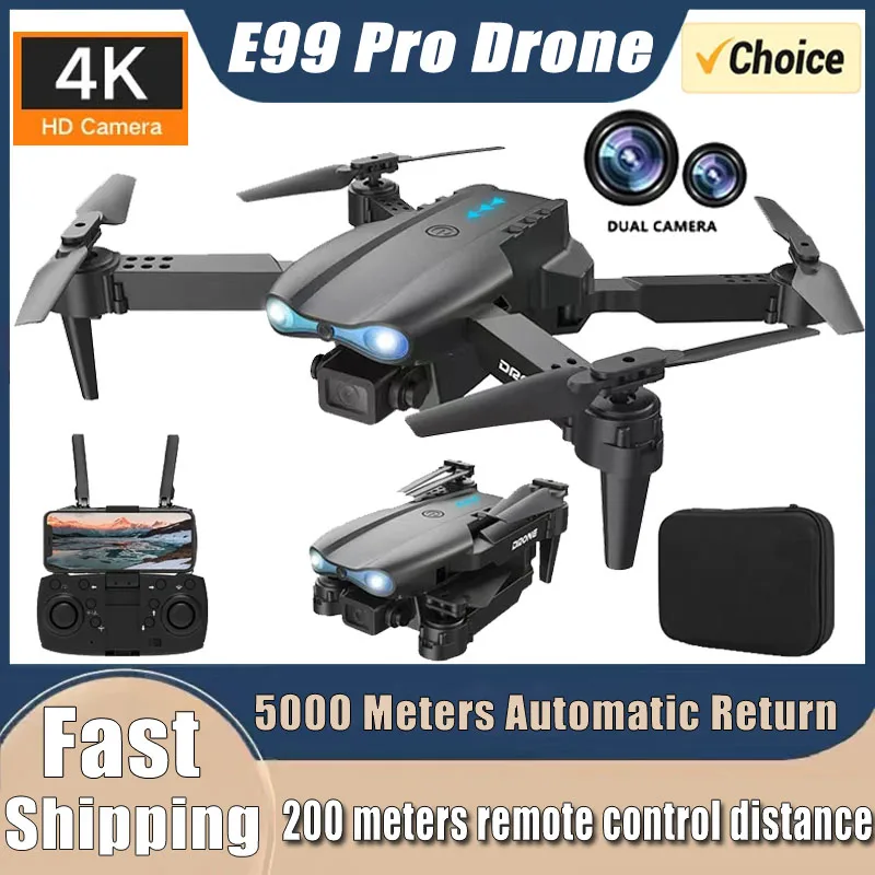 Drone Camera Night Vision - โดรนรุ่นใหม่ E99Pro RC 4K ระดับมืออาชีพ พร้อมกล้องมุมกว้างคู่