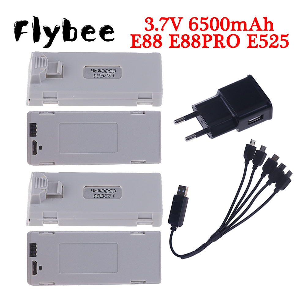 Drone Camera Hd - แบตเตอรี่ E88เดิม3.7V 6500mAh Lipo สำหรับ E88