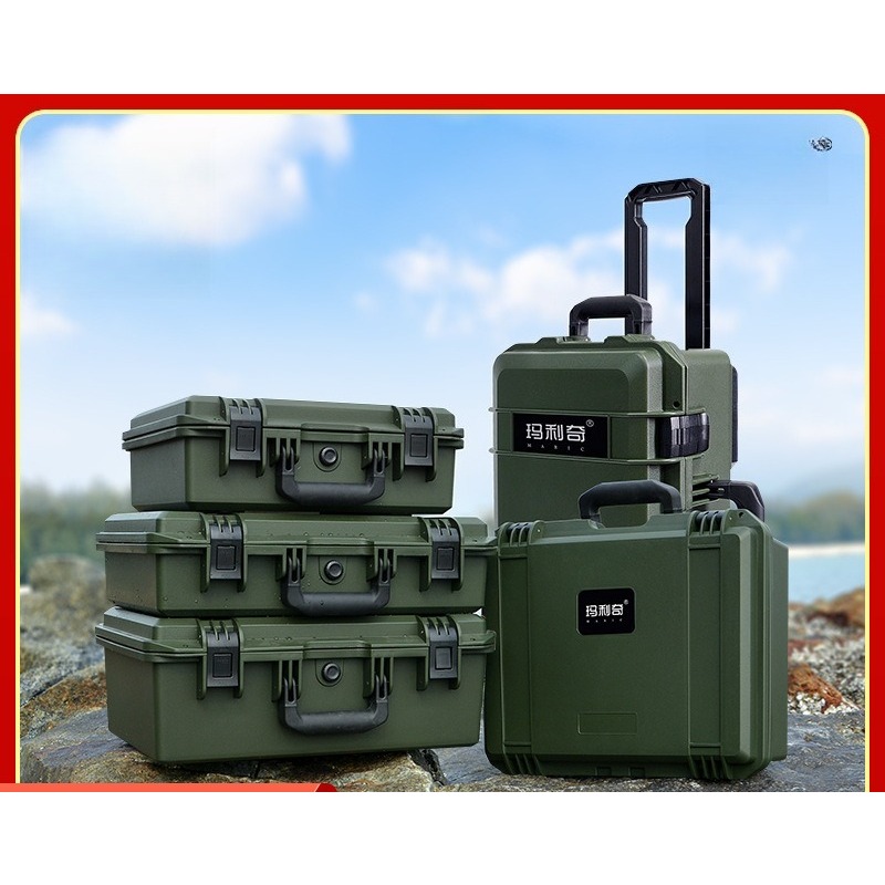 Drone Camera Case - กล่องเก็บอุปกรณ์ขนาดใหญ่สีเขียวทหาร กล่องเก็บโดรน กล้อง ฮาร์ดแวร์ กล่องเครื่องมือพลาสติกแบบพกพา กล่องเครื่องมือ