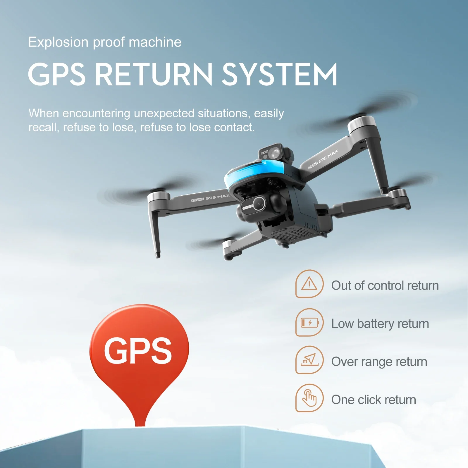 ใหม่S9S MAX MINI Drone 4K 2 แก - Drone Camera Hd บทวิจารณ์และราคา