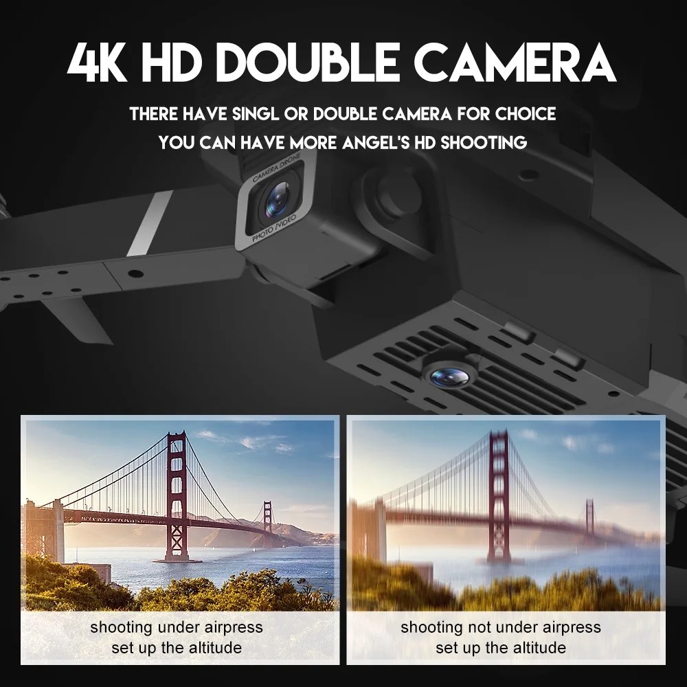 โดรน RC รุ่นใหม่ E88Pro 4K ระด - Drone Camera Wide Angle บทวิจารณ์และราคา