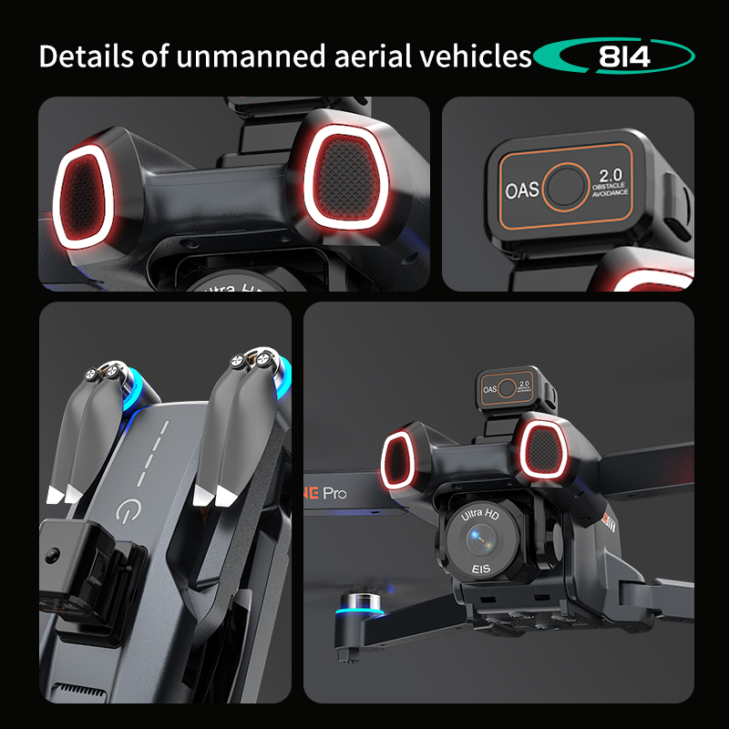 814 โดรนระดับมืออาชีพ 4K HD กล - Drone Camera With Gimbal บทวิจารณ์และราคา